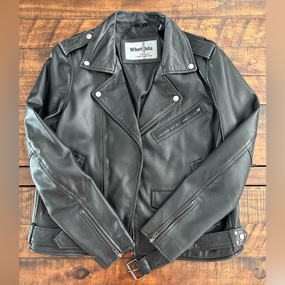 100% leather jacket 
WhetBlu